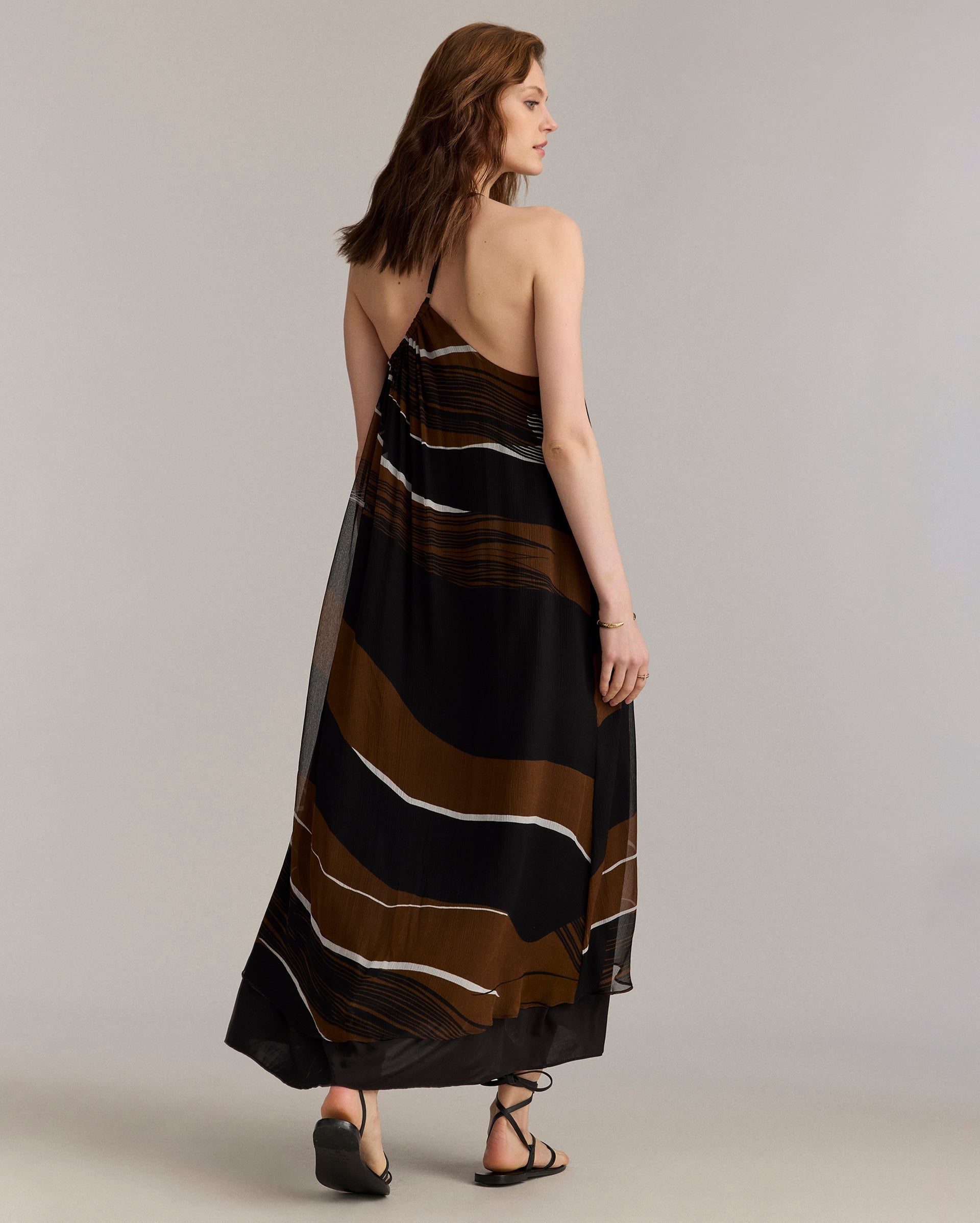 Billy Reid Desert Wave Silk Cocktail Dress