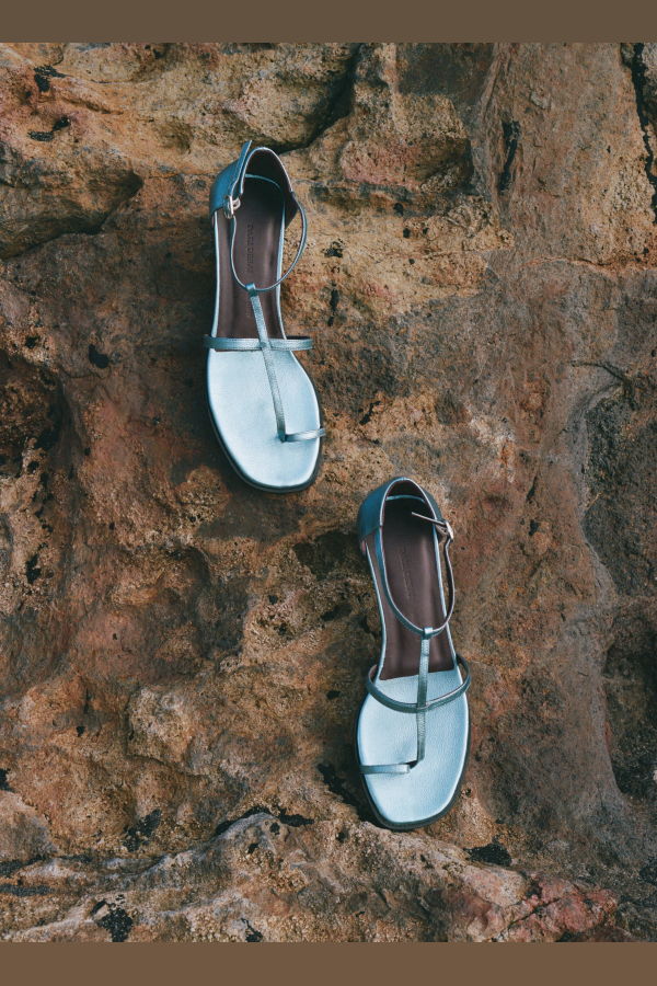 Pari Desai Devi Sandal Blue Metallic