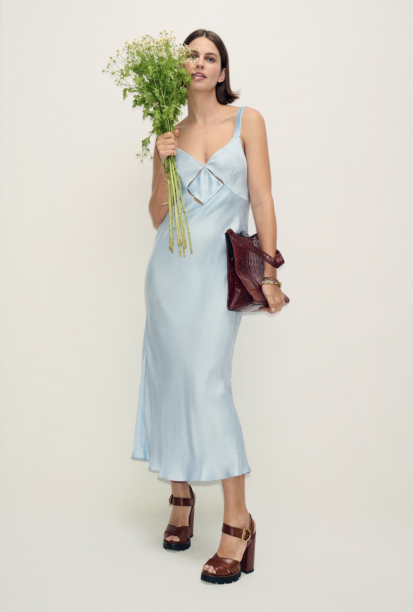 Silk Laundry Diamond Deco Ruched Dress