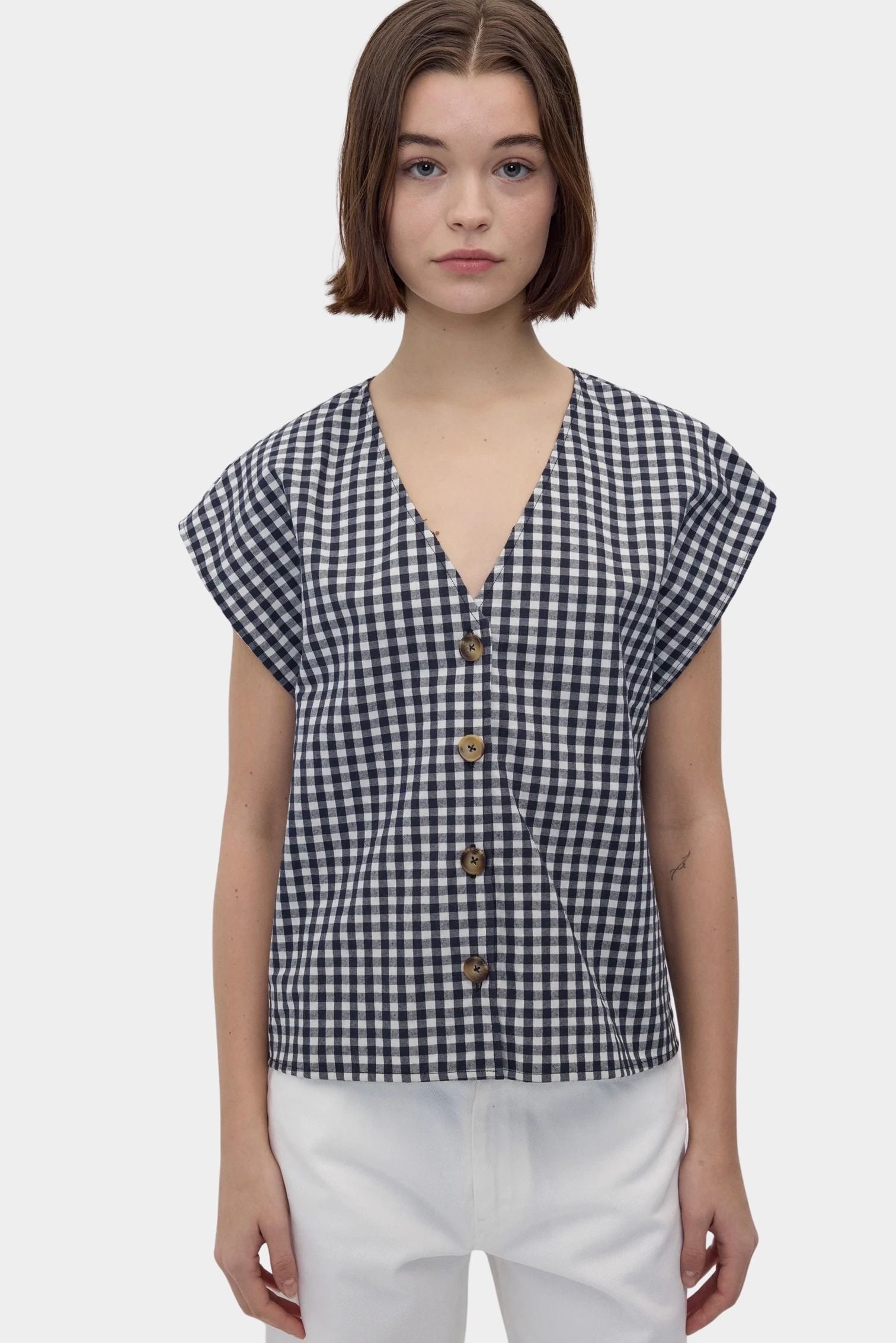 Rita Row Diana Top - Black Gingham