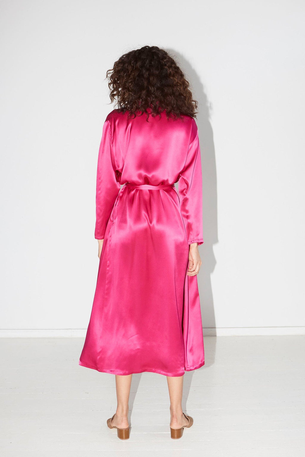 Datura Kimono Robe - Dragon Pink