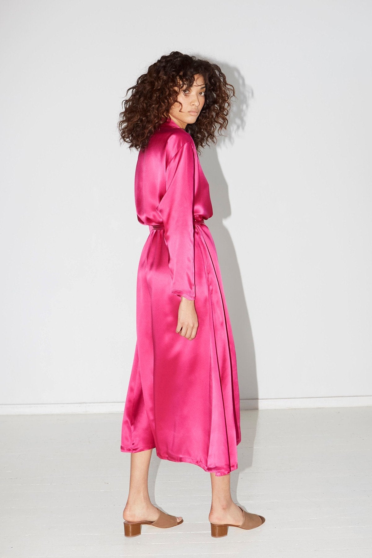 Datura Kimono Robe - Dragon Pink