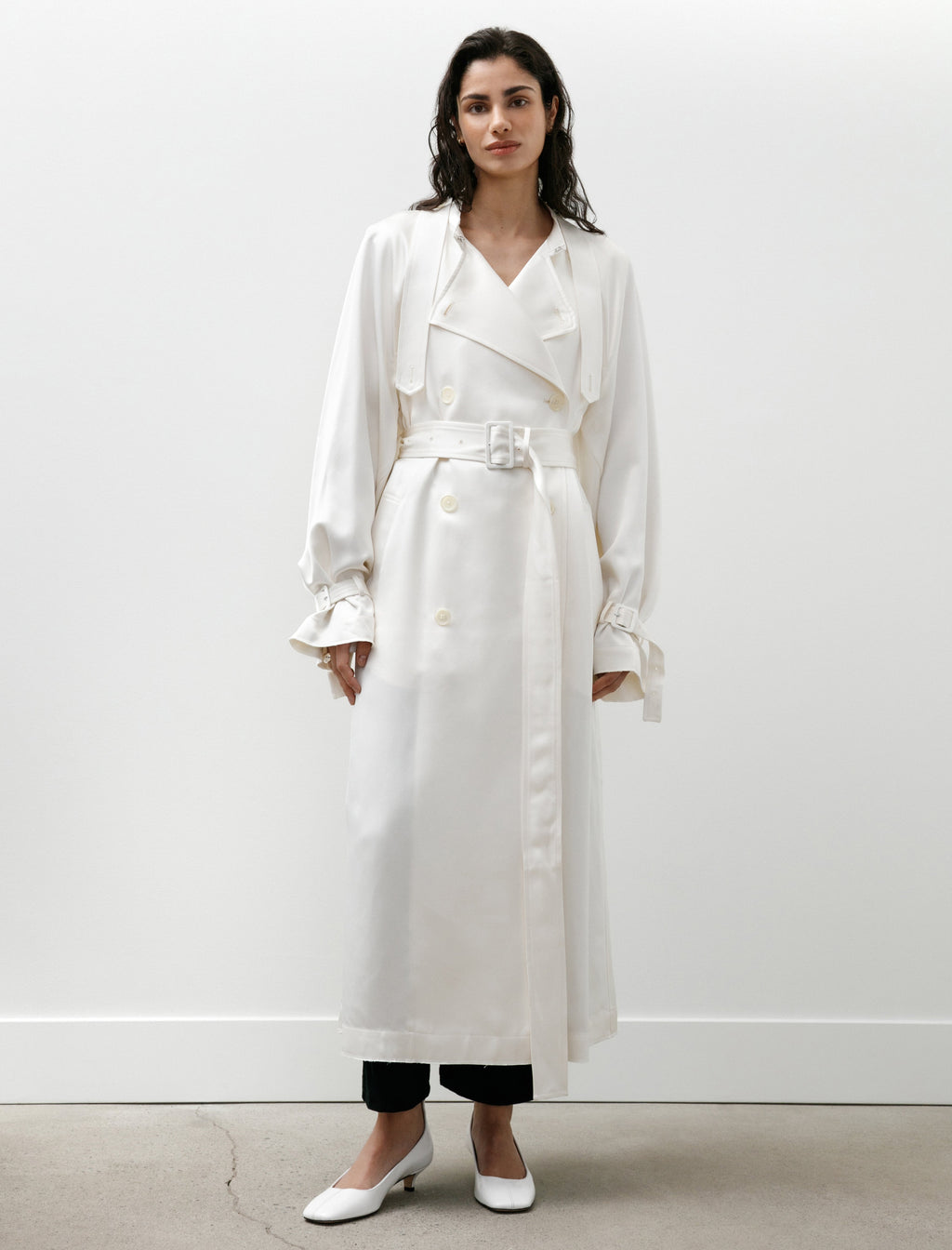 Totême Draped Satin Trench