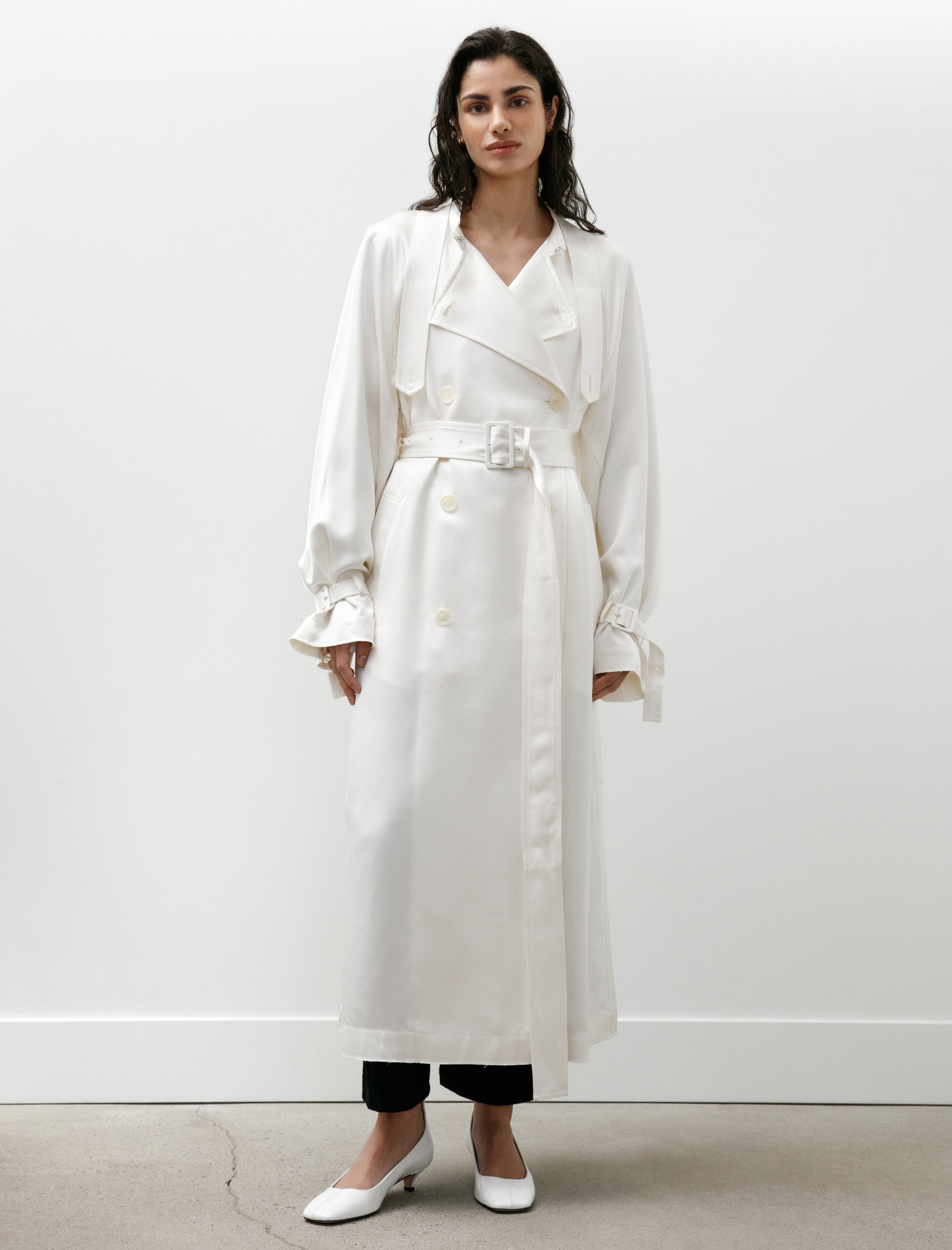 Totême Draped Satin Trench