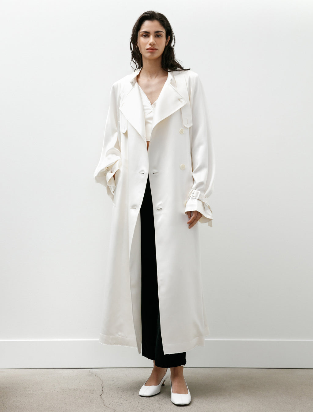 Totême Draped Satin Trench