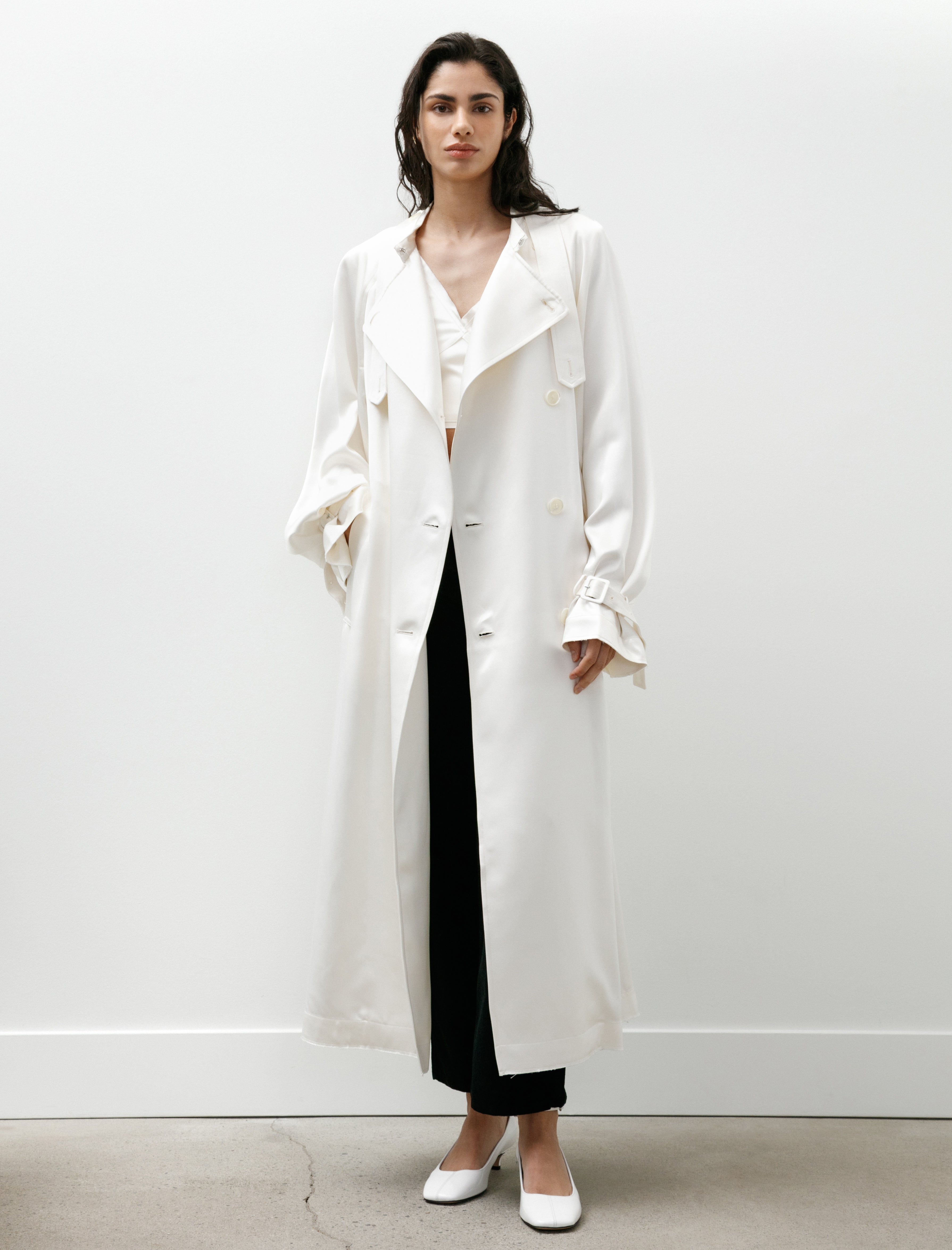 Totême Draped Satin Trench