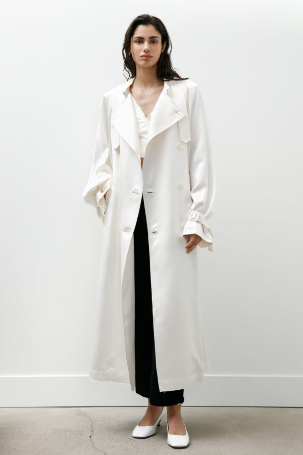 Totême Draped Satin Trench