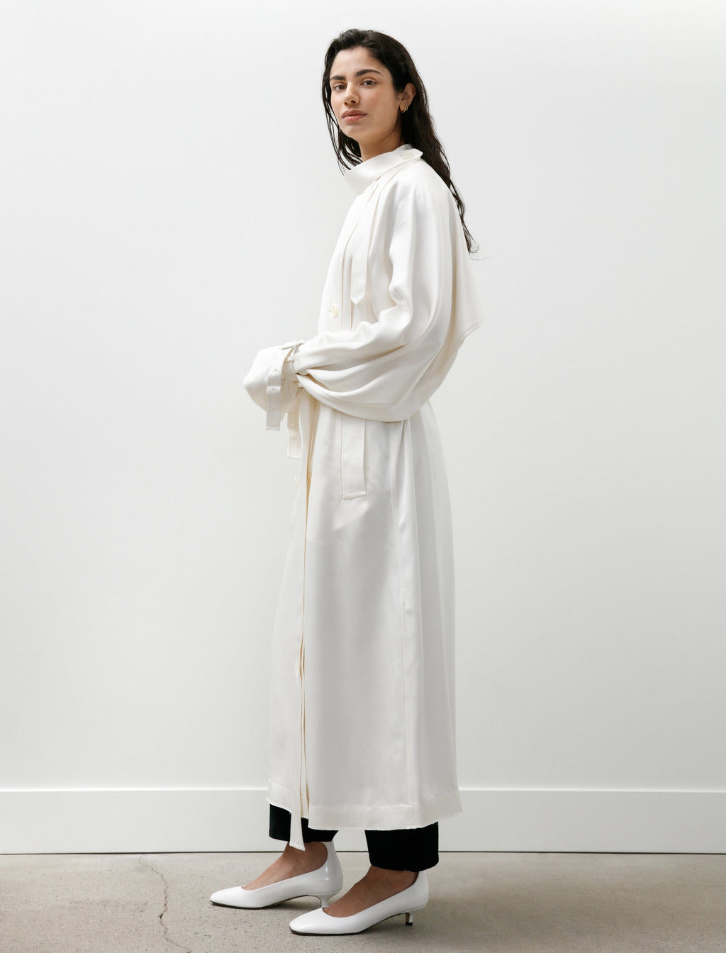 Totême Draped Satin Trench