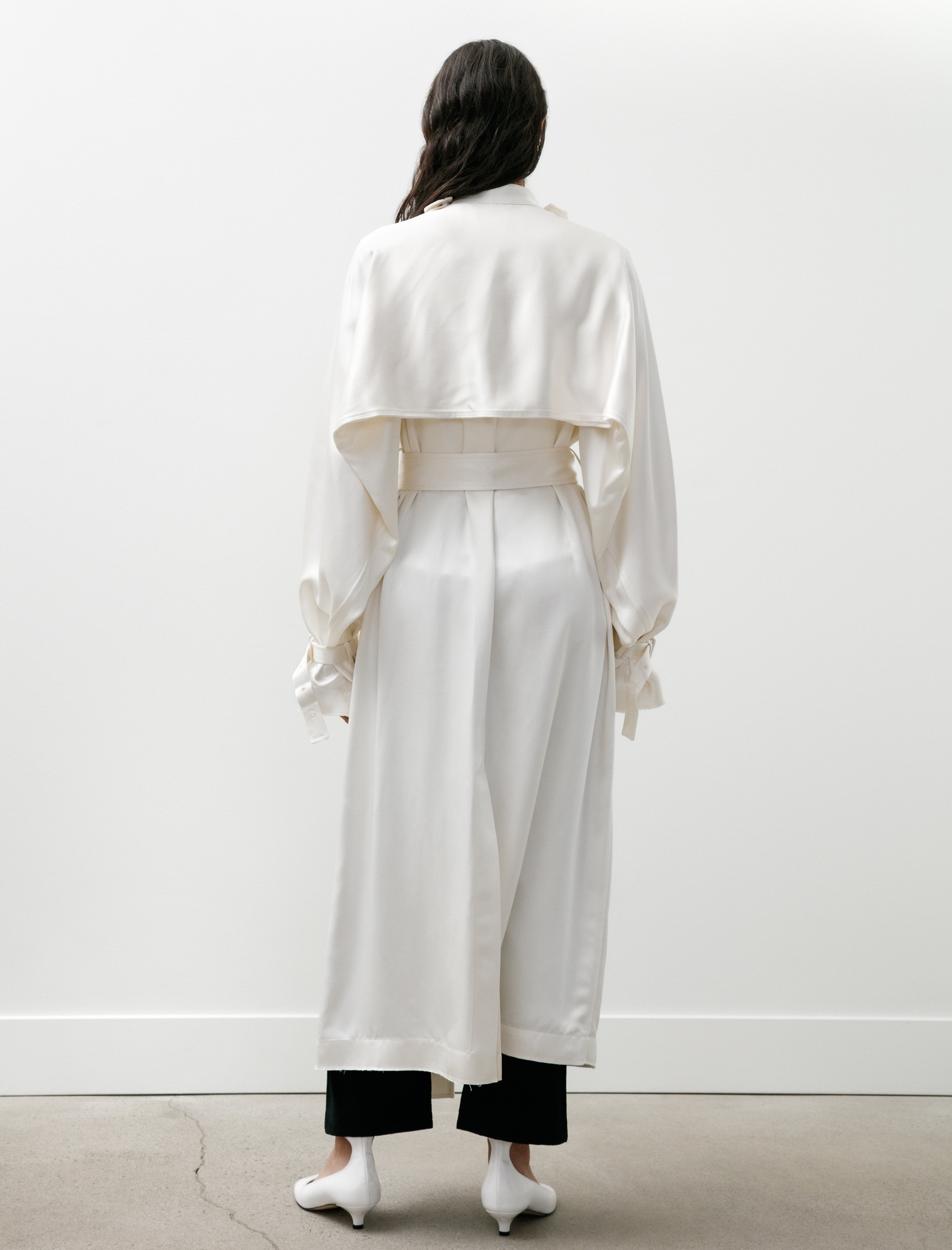 Totême Draped Satin Trench