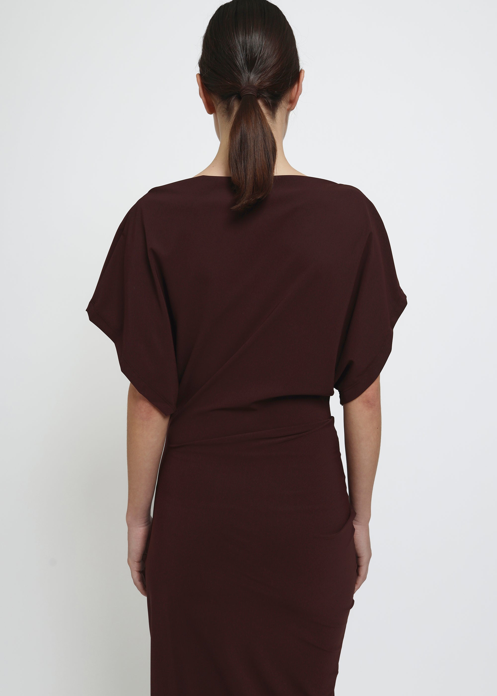 REYÈM Draped Midi Dress