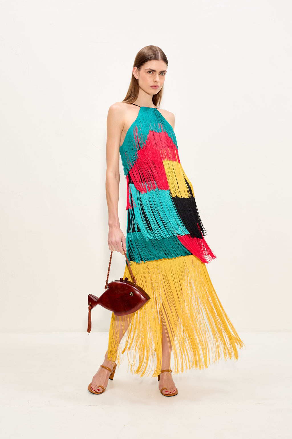 Simon Miller Drea Fringe Dress - Vibrant Multi Fringe
