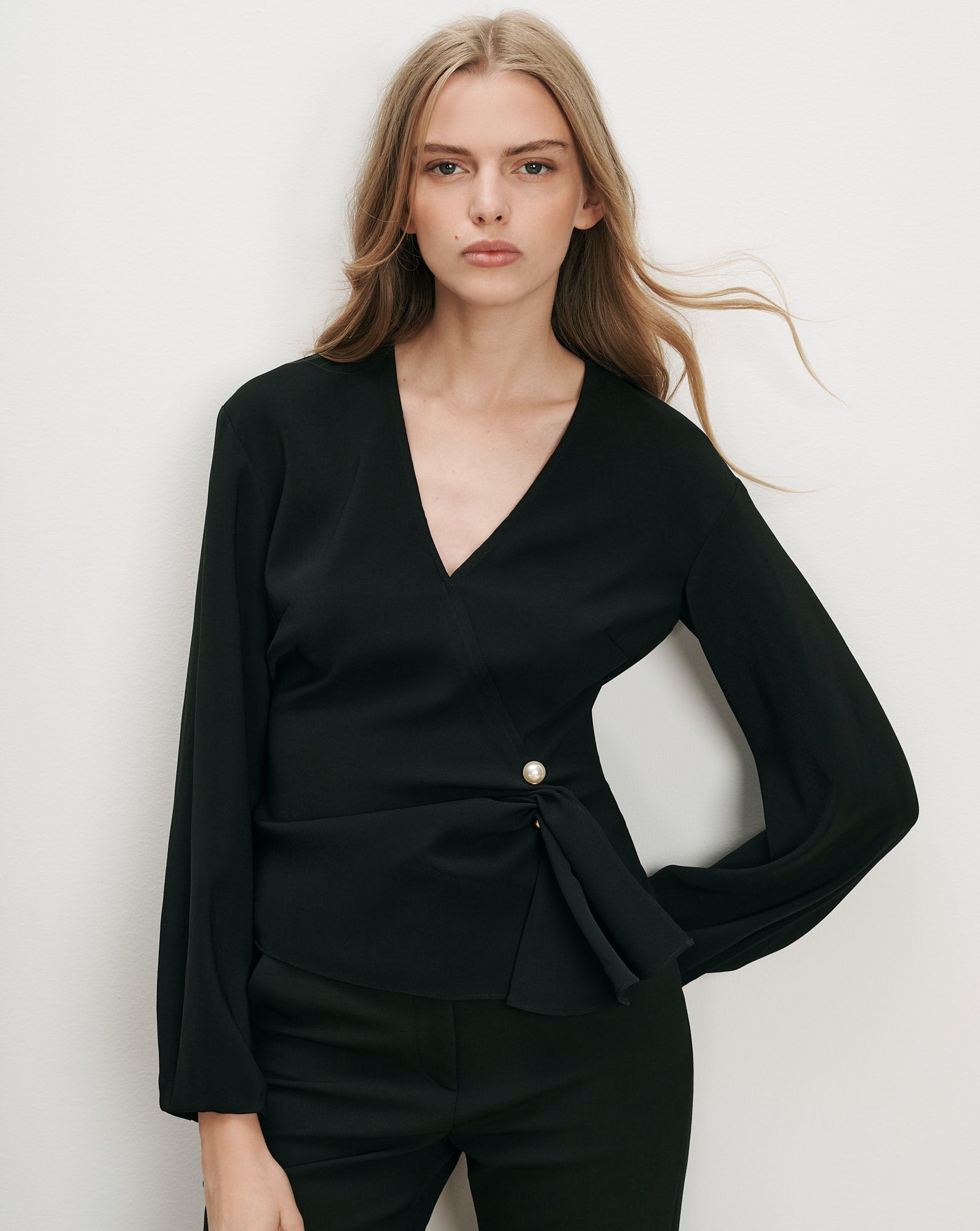 Veronica Beard Drew Brooch Blouse