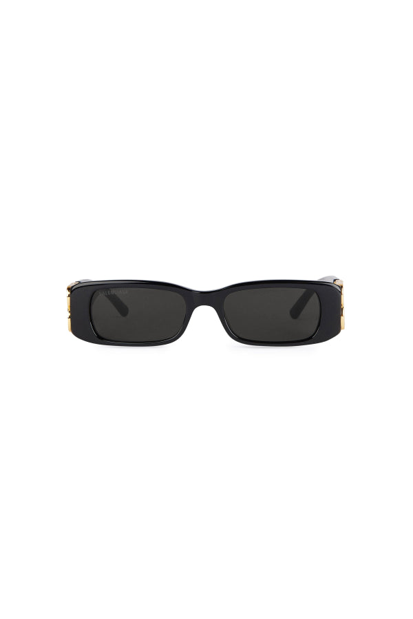 Balenciaga Dynasty Rectangle Sunglasses - Black