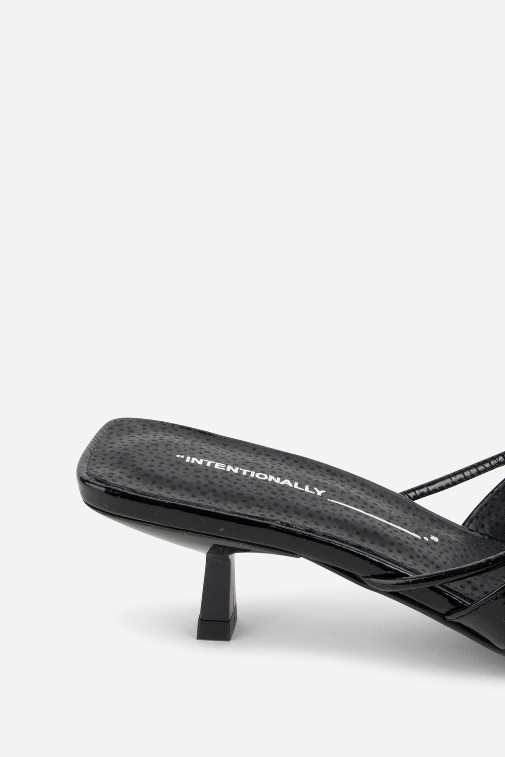 "INTENTIONALLY __________." ELI Kitten Heel Thong Sandal - Chestnut/Black/Pistachio