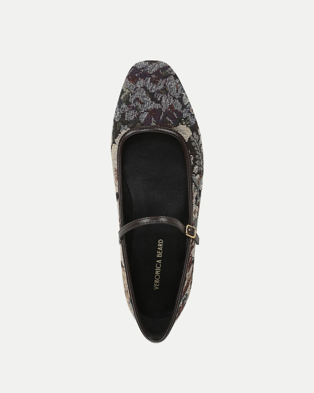 Veronica Beard Ellie Brocade Flat - Espresso Multi