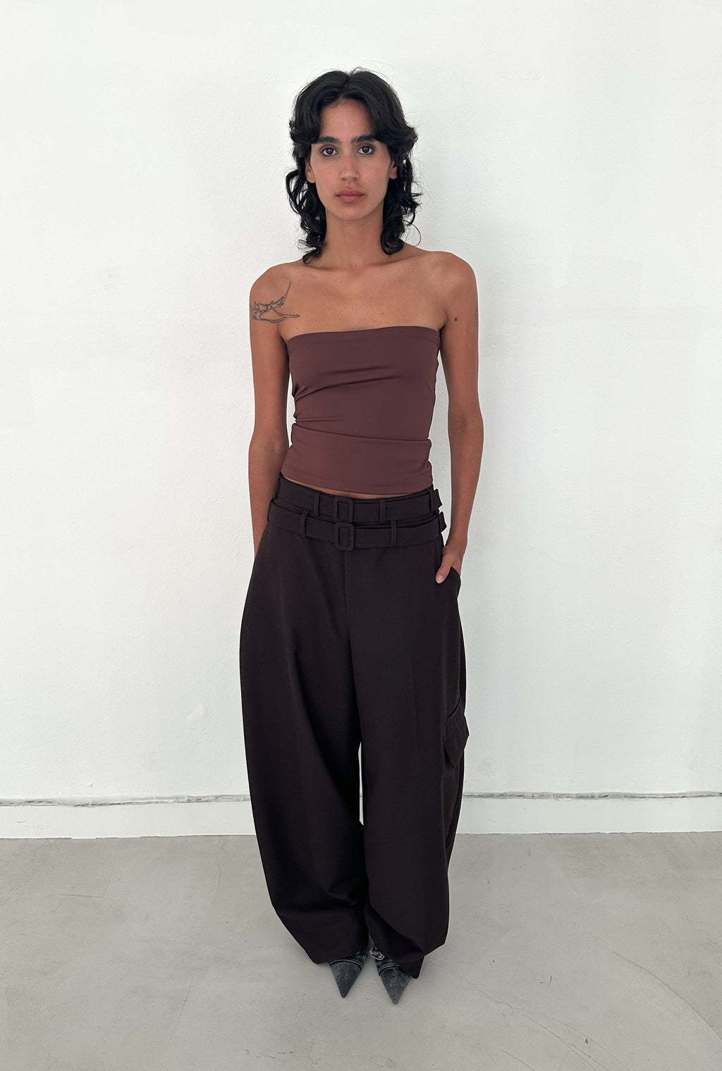 SAEMDI Ely Double Belted Trousers
