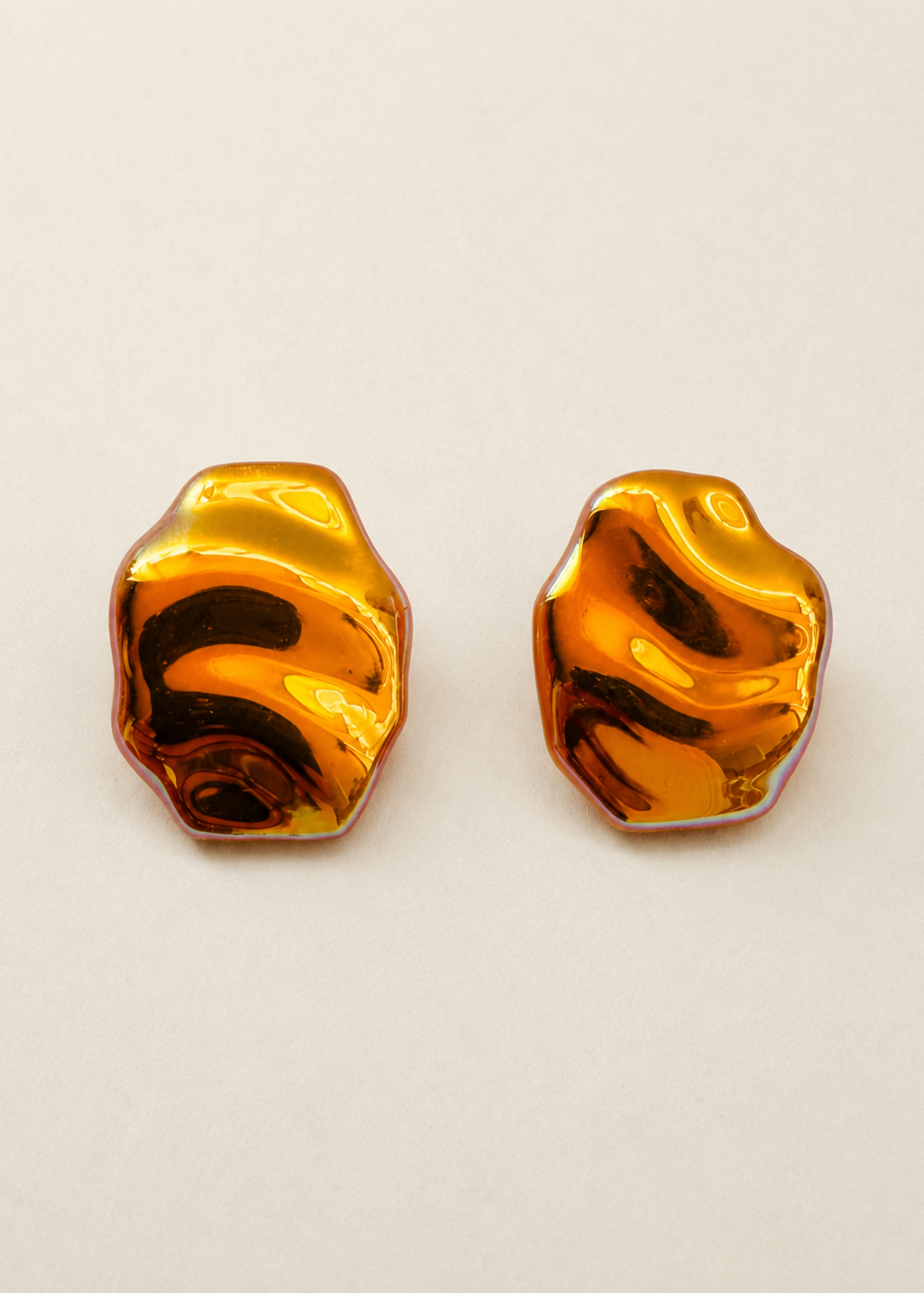 JULIE THÉVENOT Enigma Orange Sunset Glass Earrings