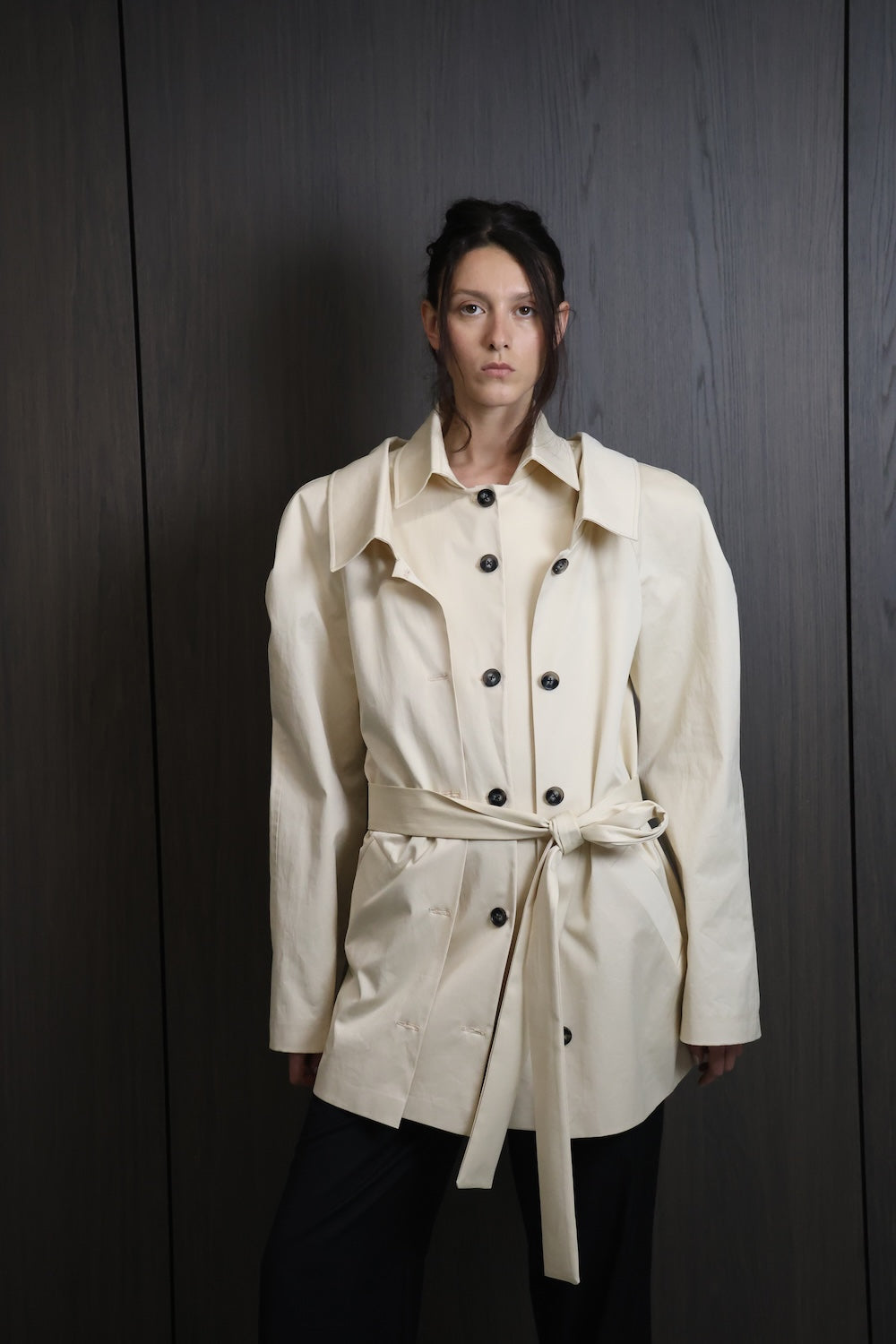 MAET Etlar Short Trench Coat - Butter Yellow