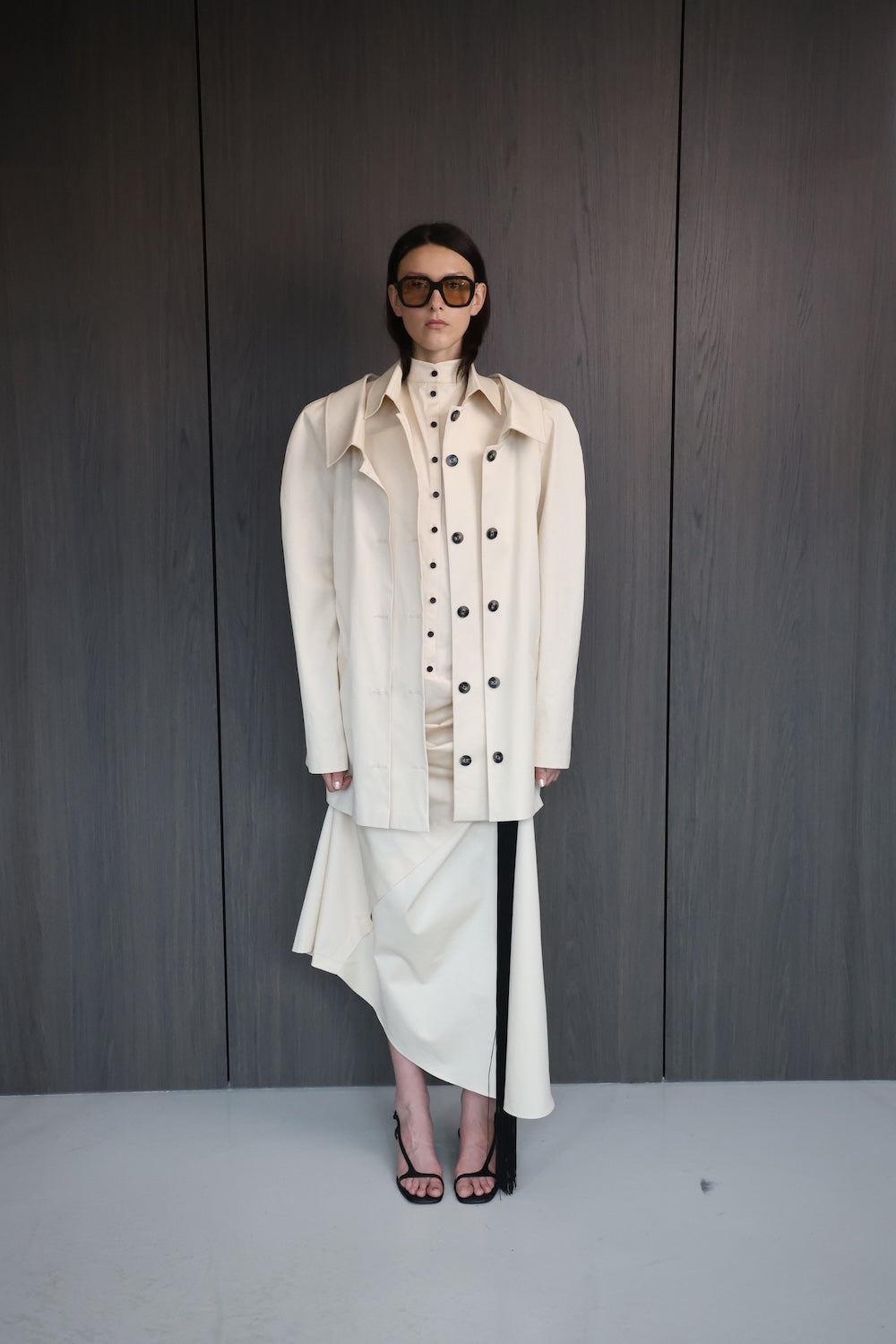 MAET Etlar Short Trench Coat - Butter Yellow