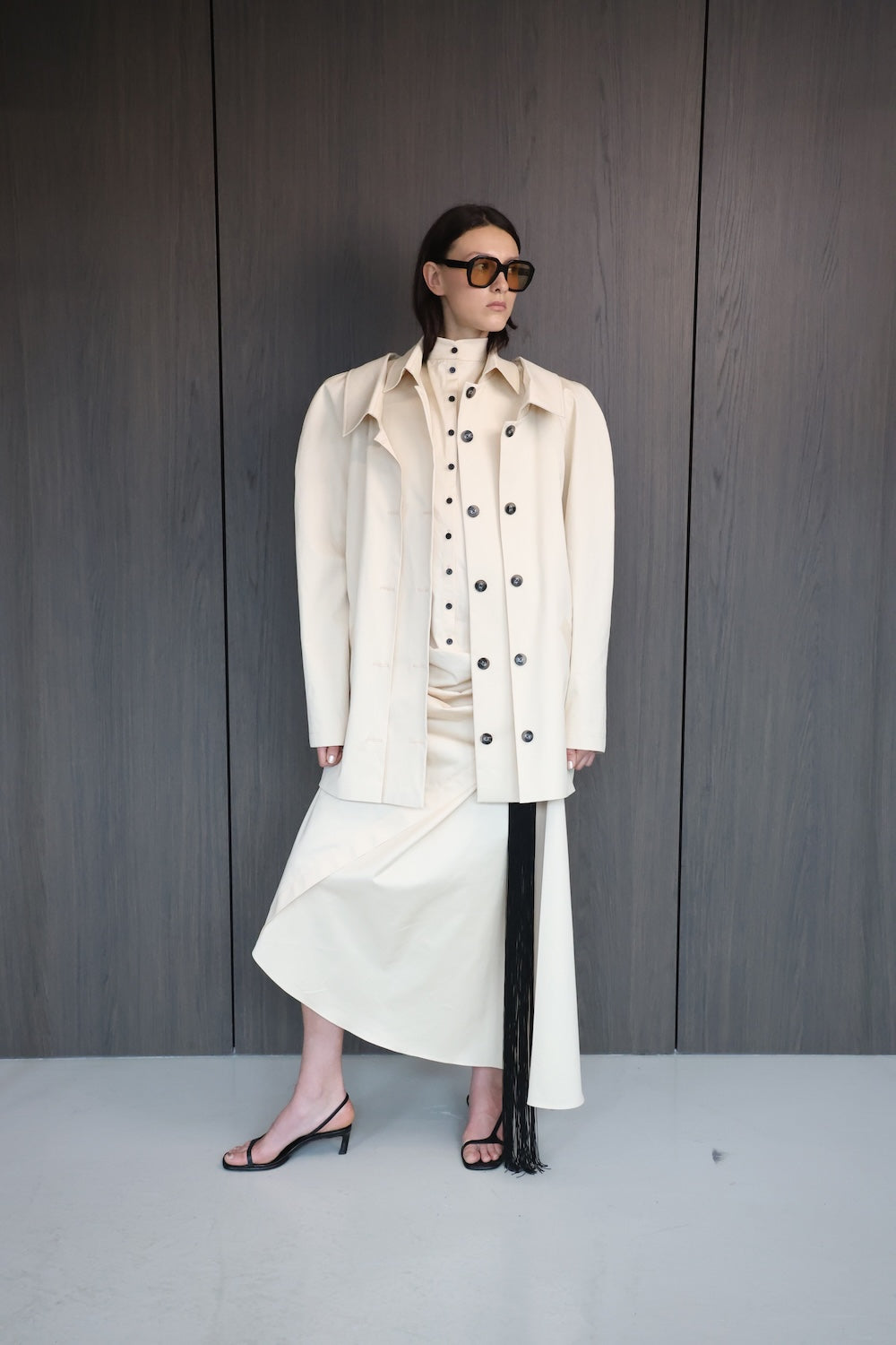 MAET Etlar Short Trench Coat - Butter Yellow