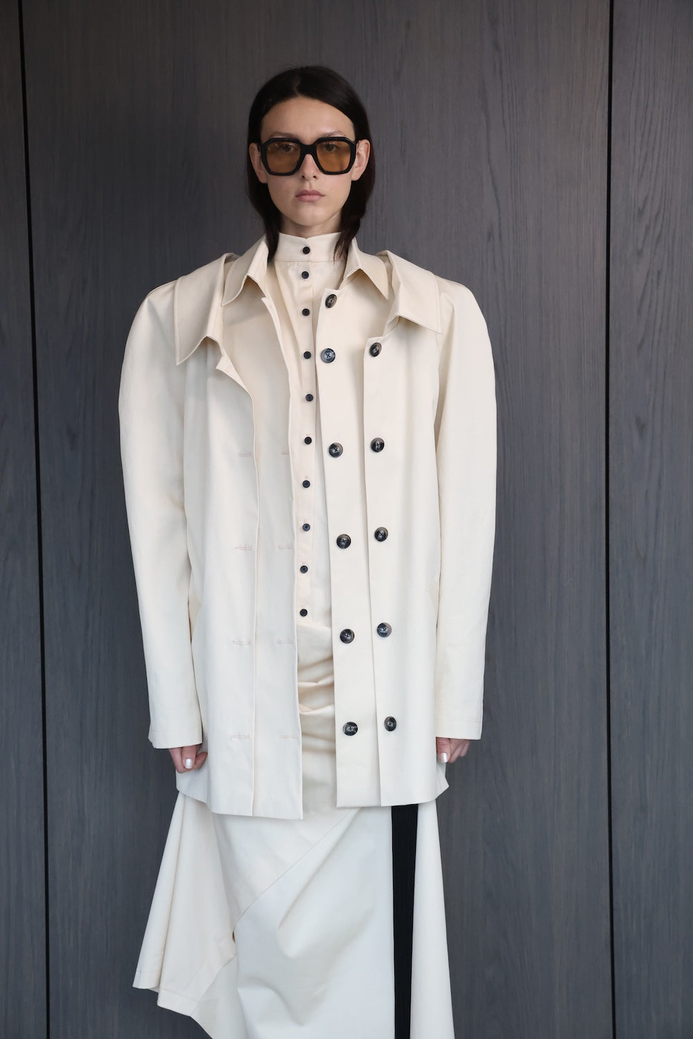 MAET Etlar Short Trench Coat - Butter Yellow
