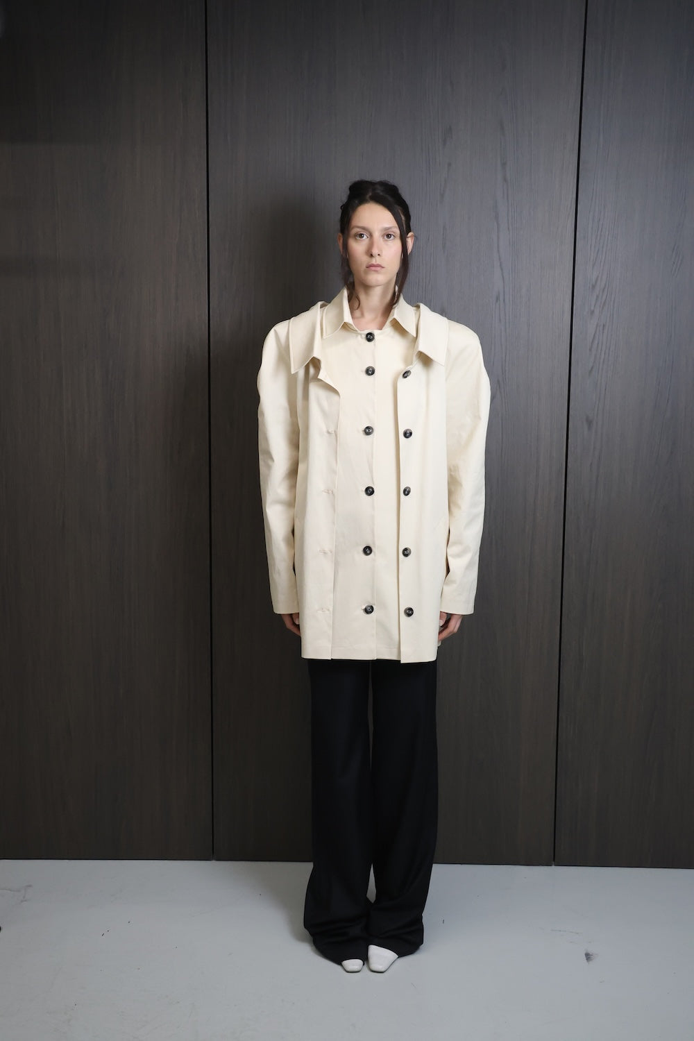 MAET Etlar Short Trench Coat - Butter Yellow
