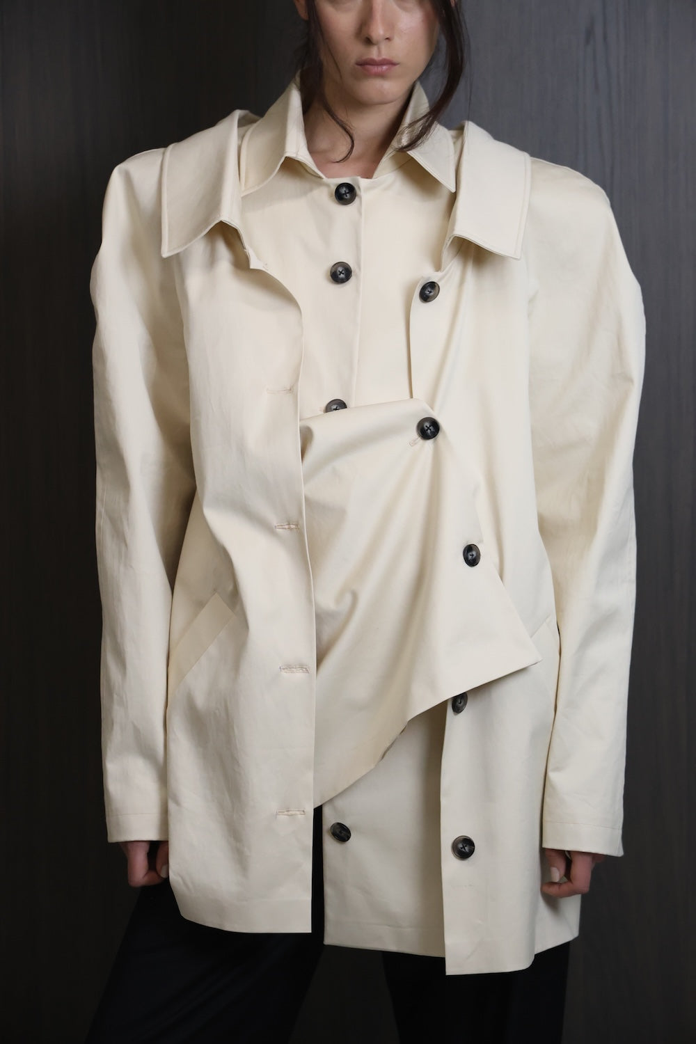 MAET Etlar Short Trench Coat - Butter Yellow