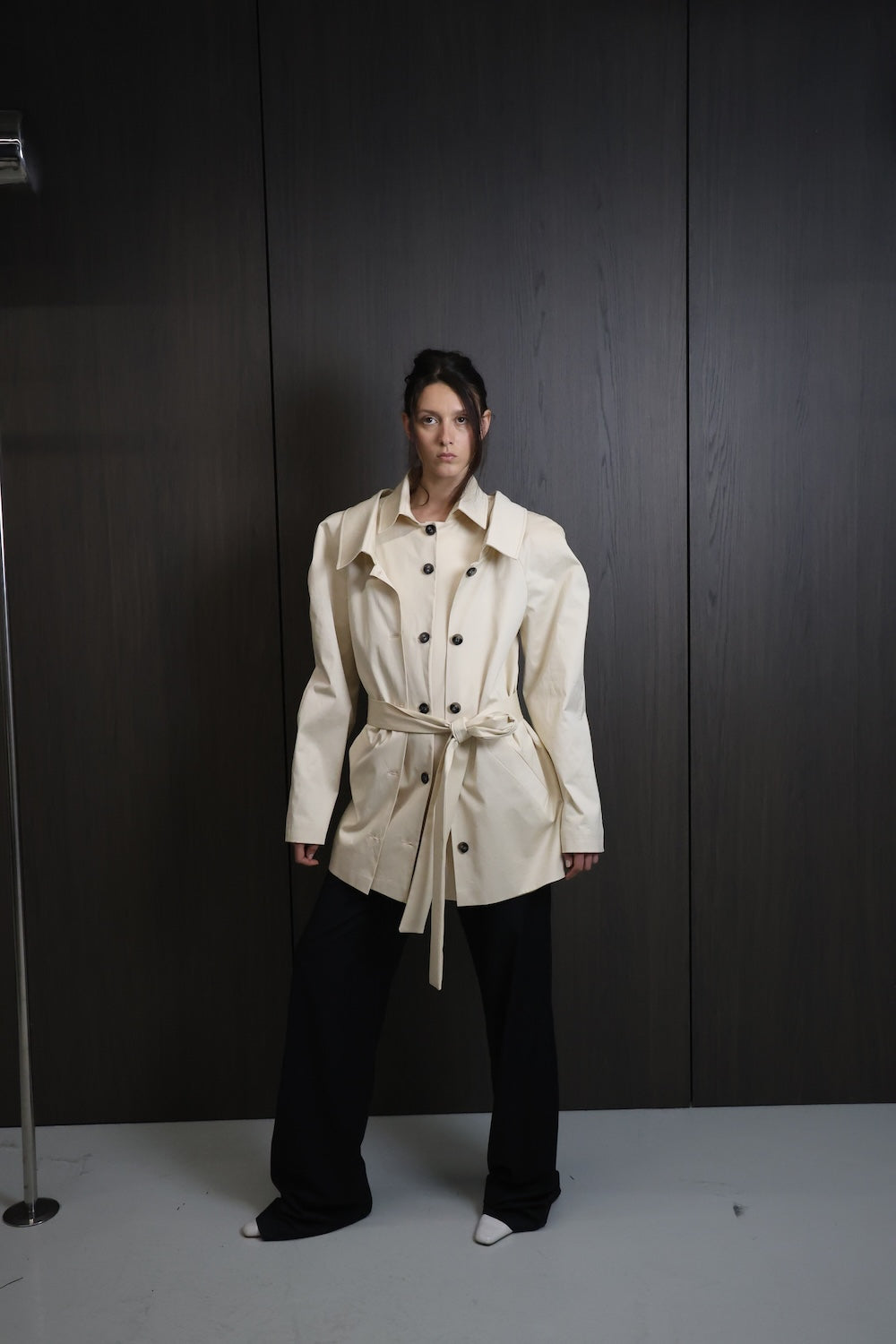 MAET Etlar Short Trench Coat - Butter Yellow