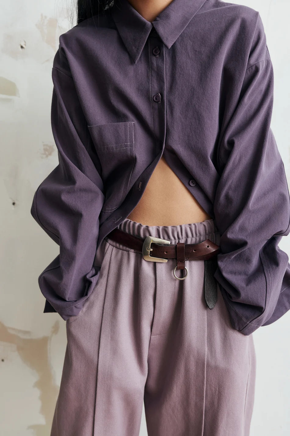 Eve Gravel Harold Shirt - Eggplant