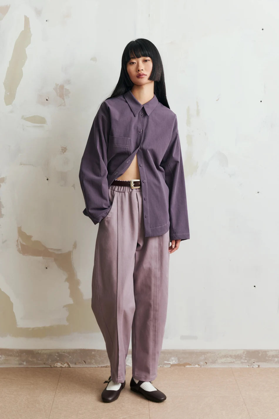 Eve Gravel Harold Shirt - Eggplant