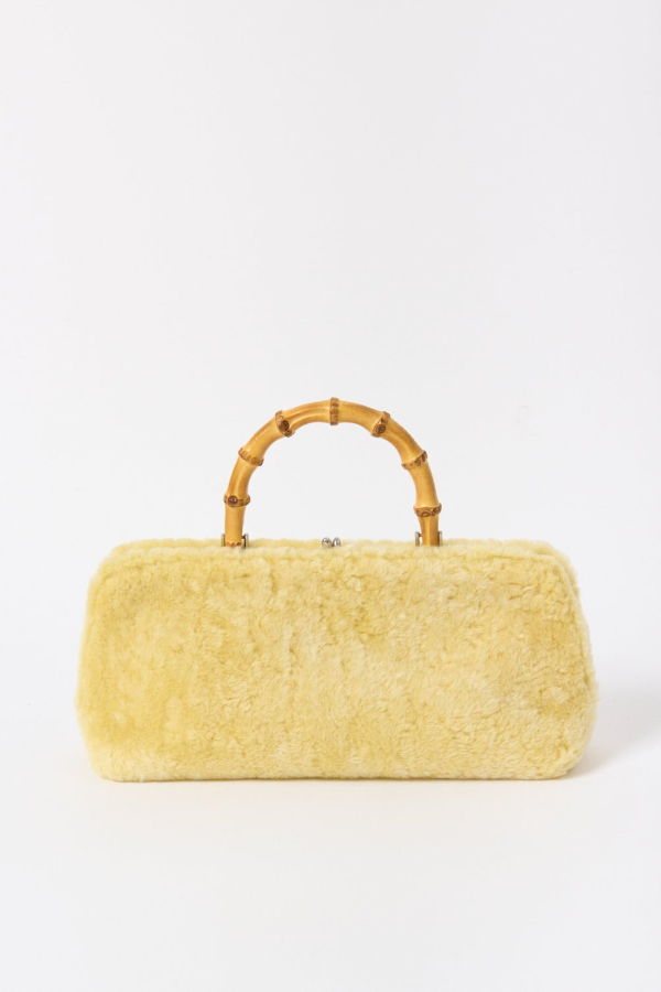 Jil Sander East West Goji Shearling Bag