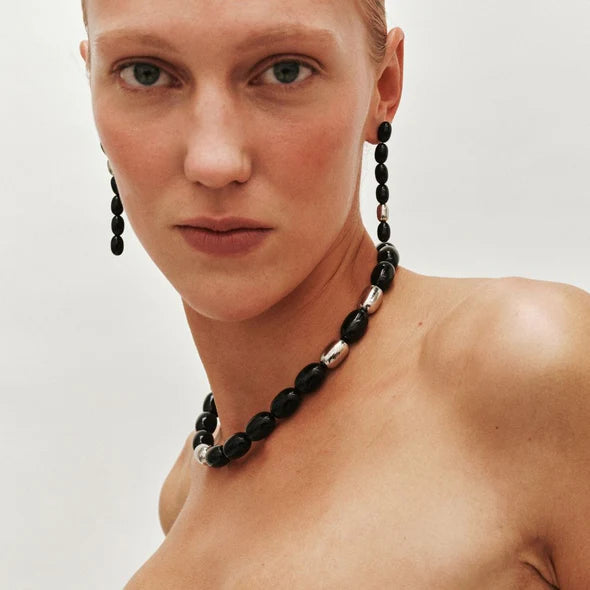 Heaven Mayhem Edith Earrings - Black/Silver