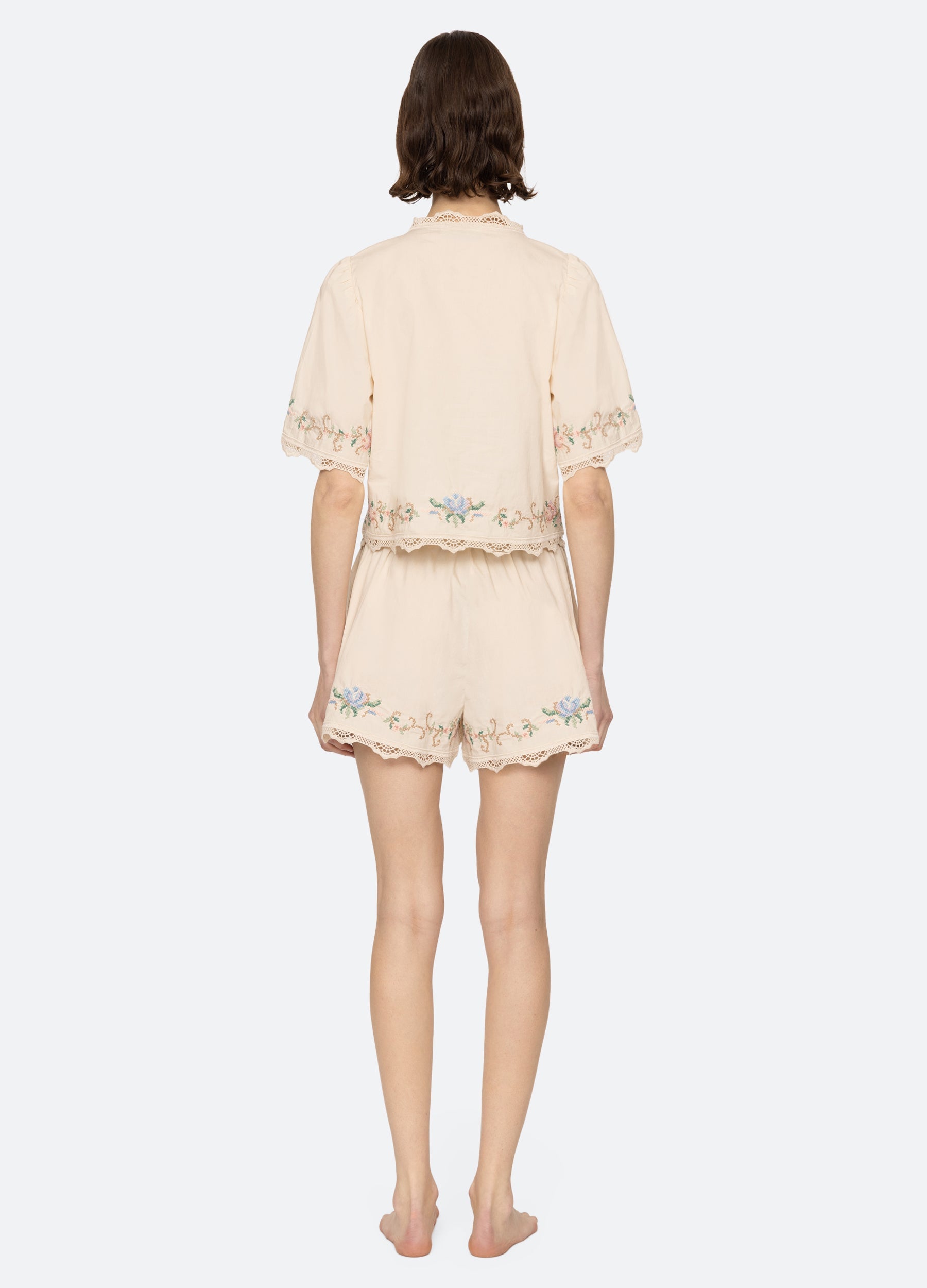 Sea NY Edwina PJ Short Set - Cream