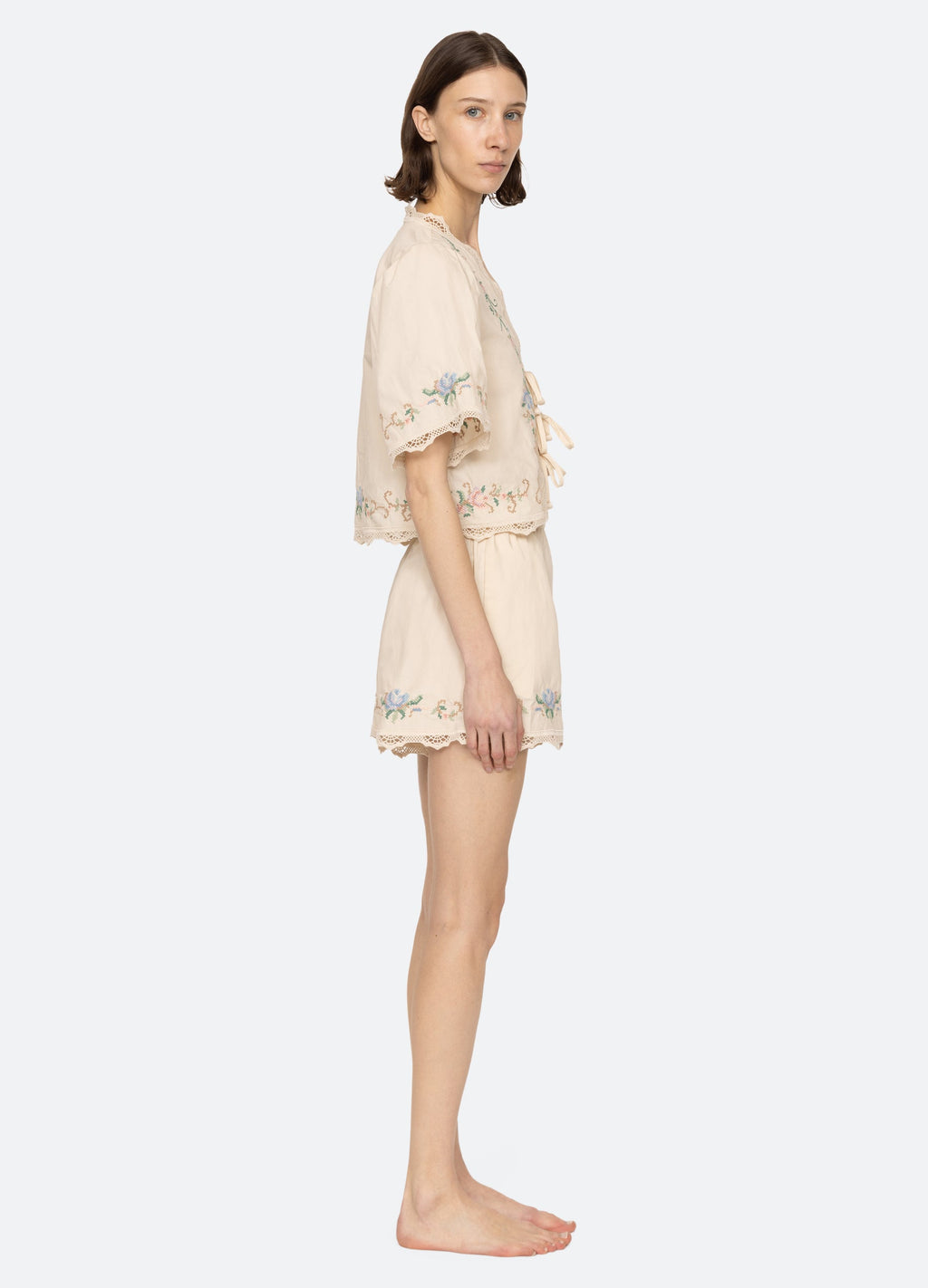 Sea NY Edwina PJ Short Set - Cream
