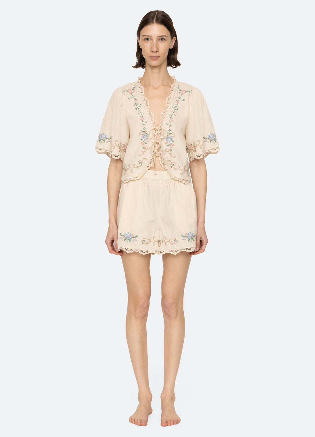 Sea NY Edwina PJ Short Set - Cream