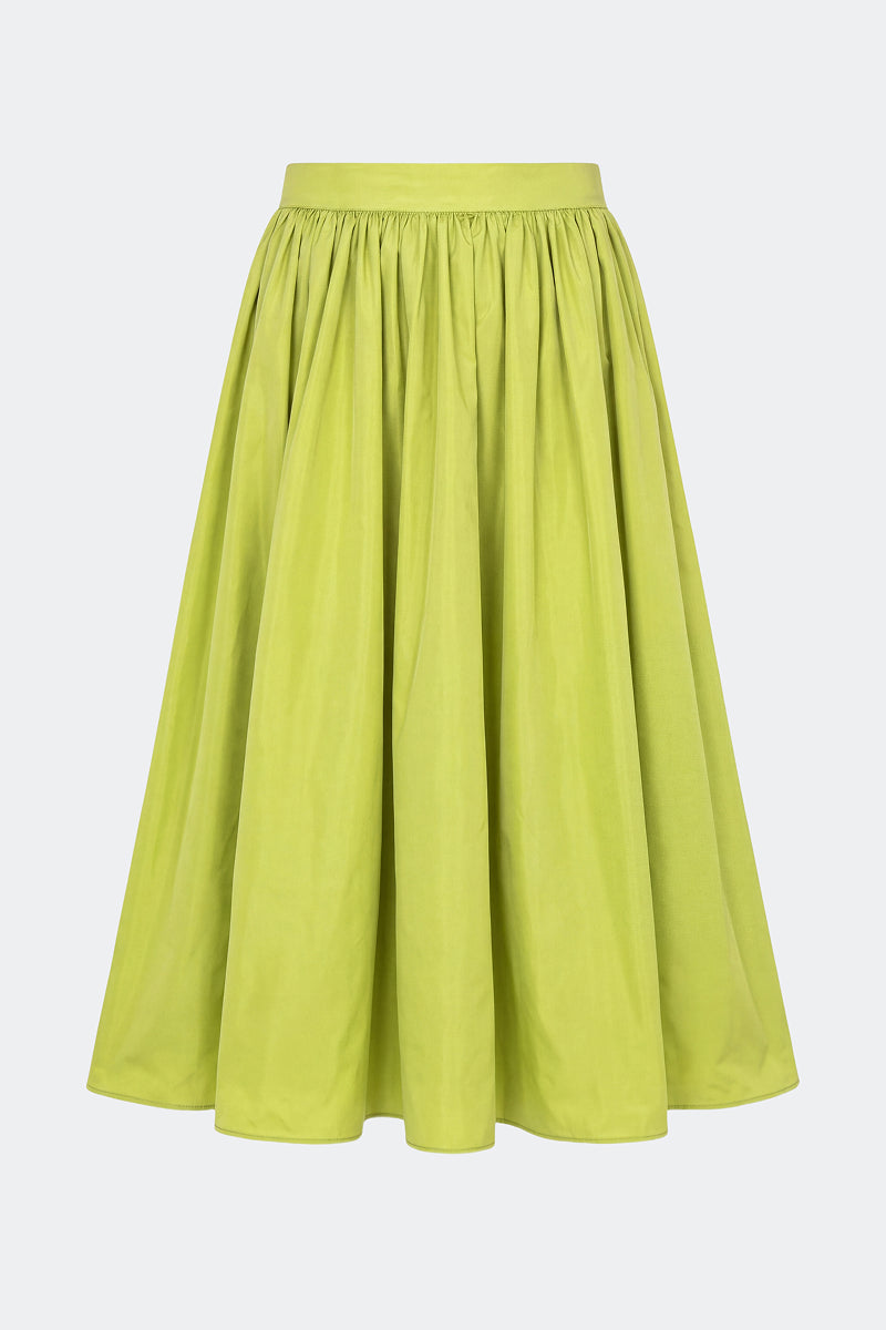 Simon Miller Effie Taffeta Skirt - Chartreuse