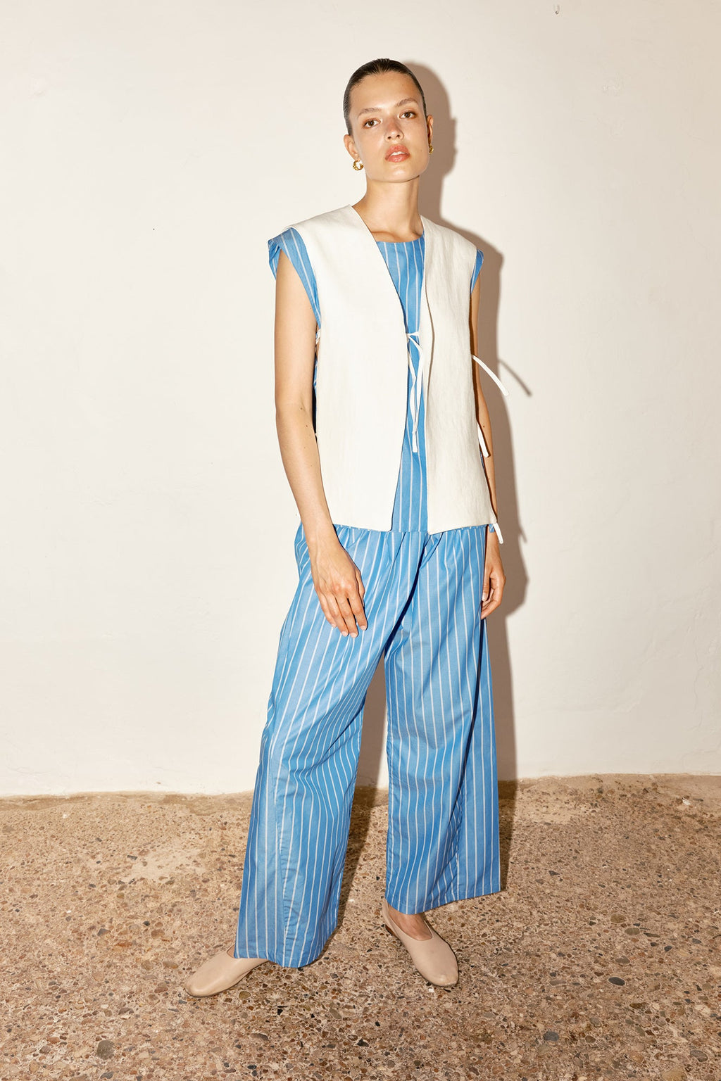 Datura Striped Judo Pants - Egyptian Blue