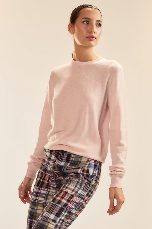 Cynthia Rowley Elea Wool Cashmere Sweater - Light Pink