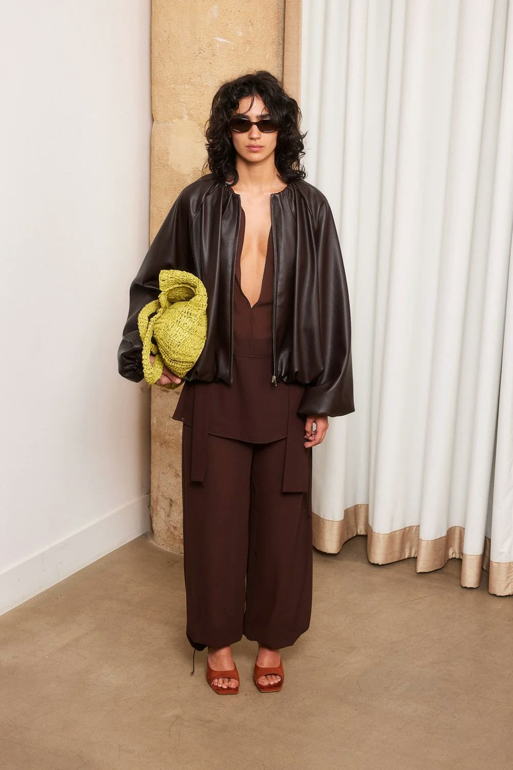 SAEMDI Elia Overskirt Trousers - Brown