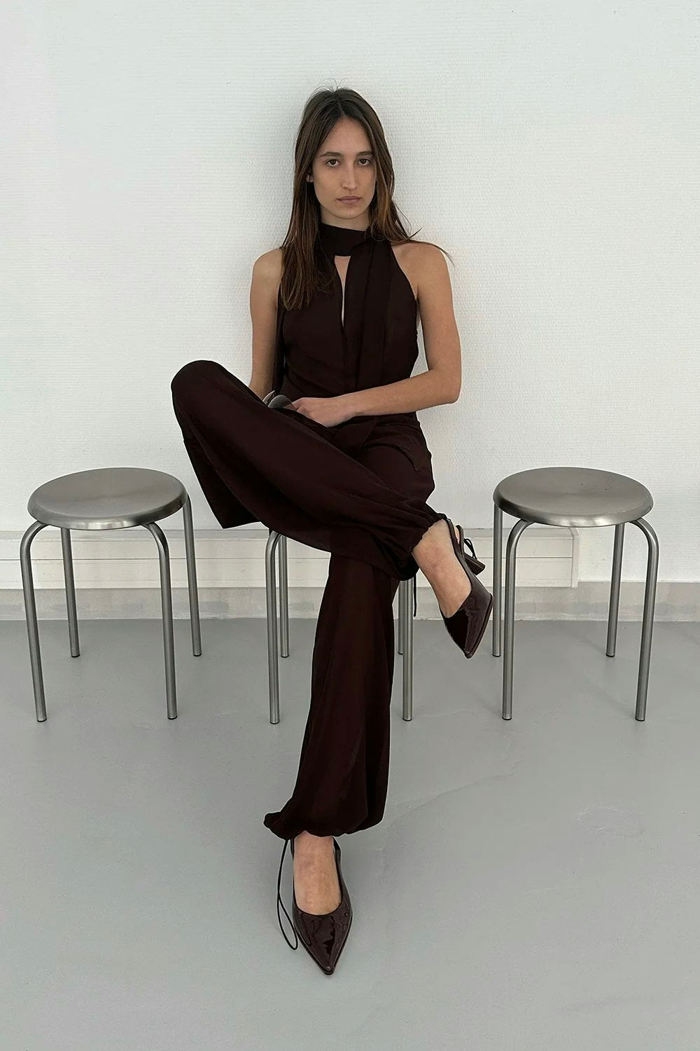 SAEMDI Elia Overskirt Trousers - Brown