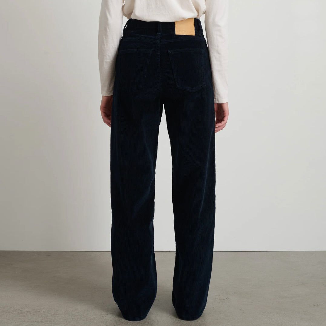 B Sides Elissa Long Trousers - Marine Corduroy