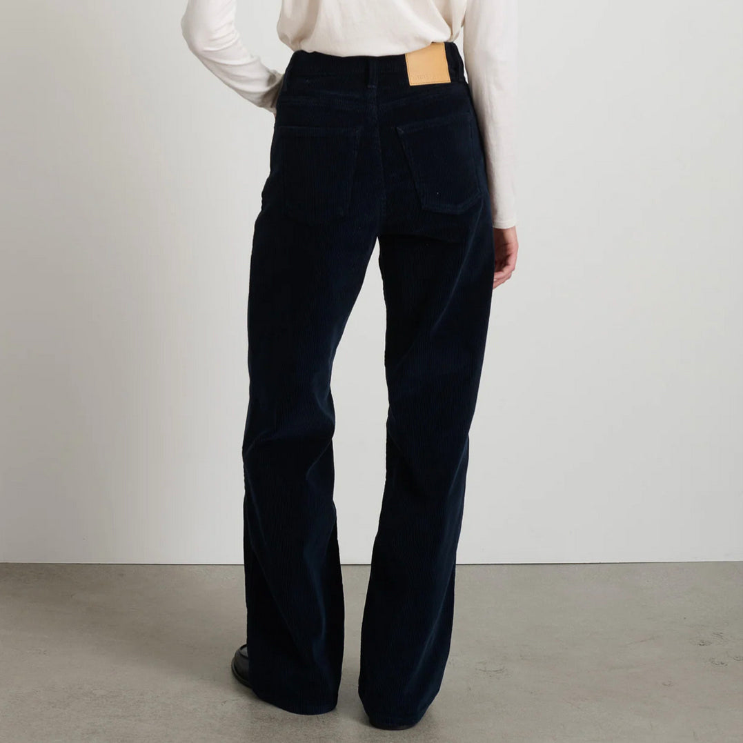 B Sides Elissa Long Trousers - Marine Corduroy