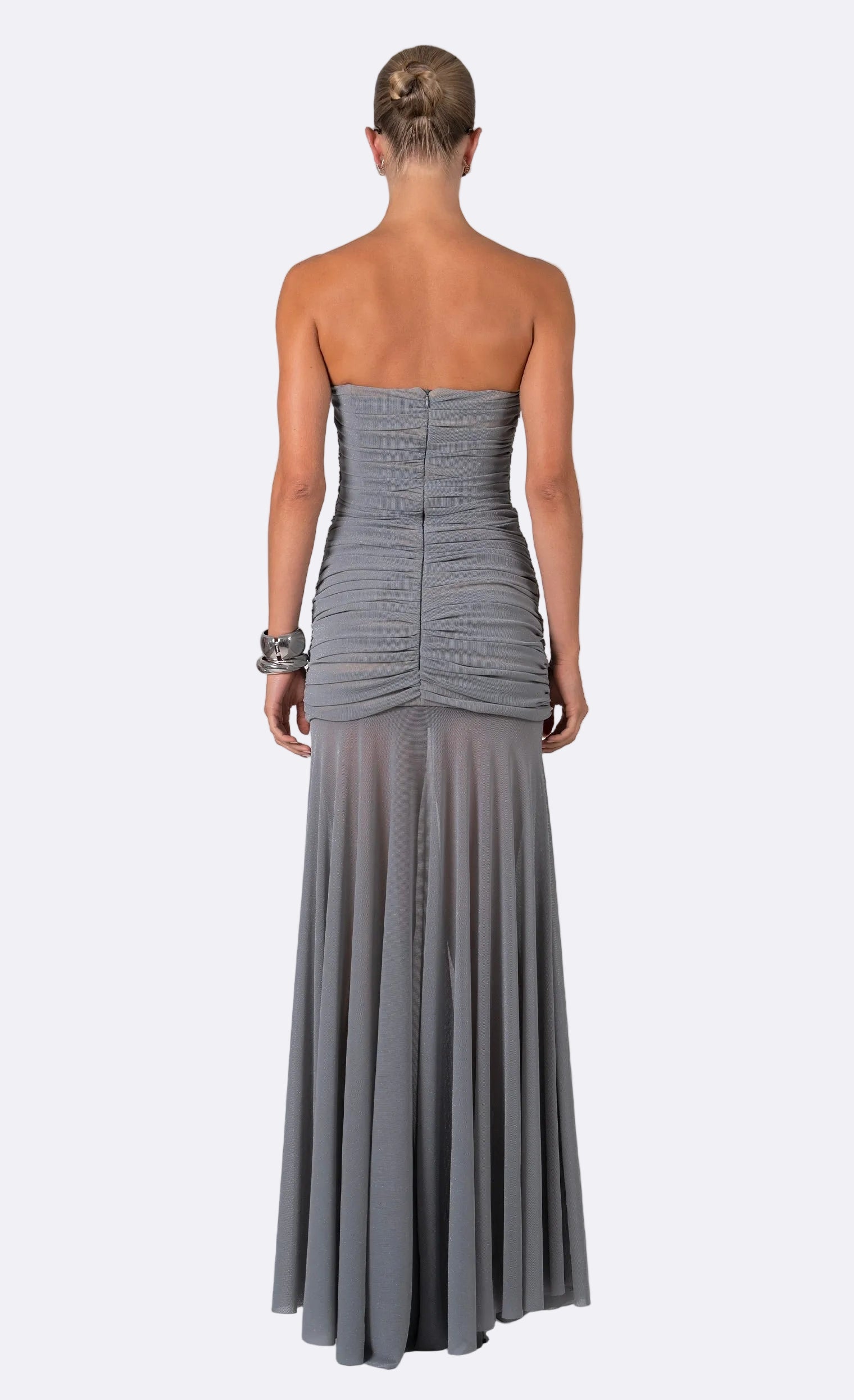 Nonchalant Label Elodie Dress - Metallic Gray