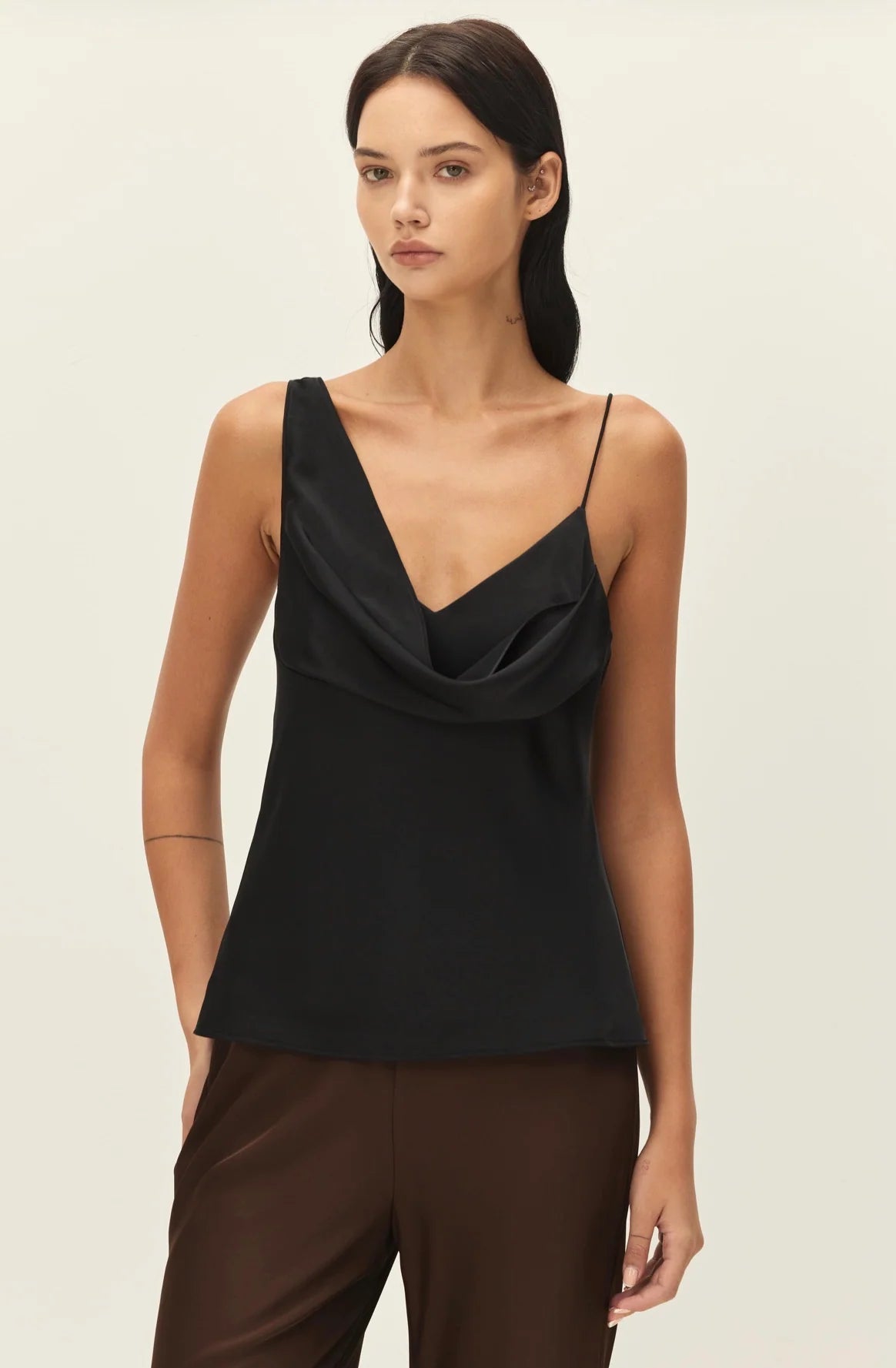elodie Etta Satin Cami Top - Black