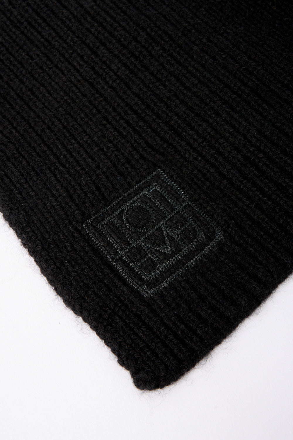 Totême Embroidered Monogram Wool Cashmere Scarf