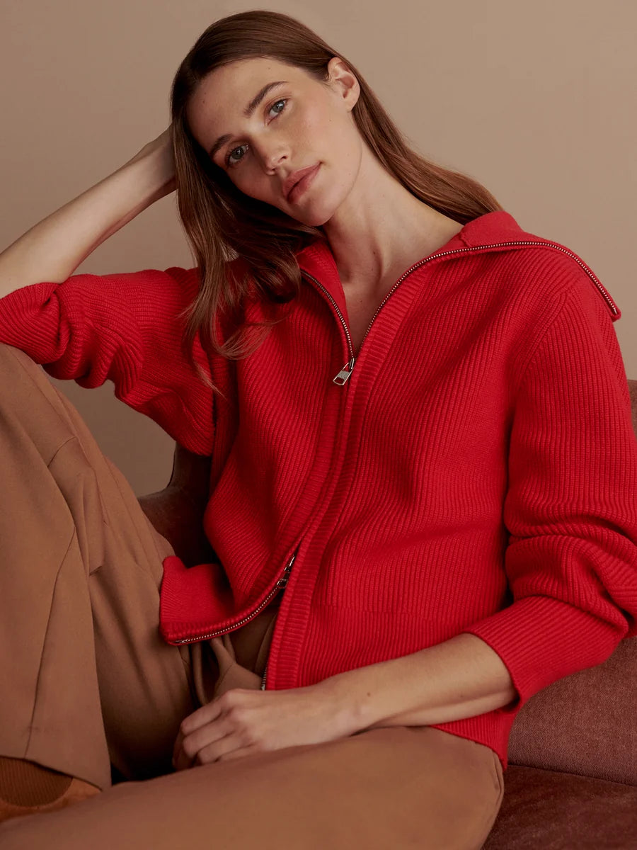 Varley Enrico Zip Through Knit Jacket