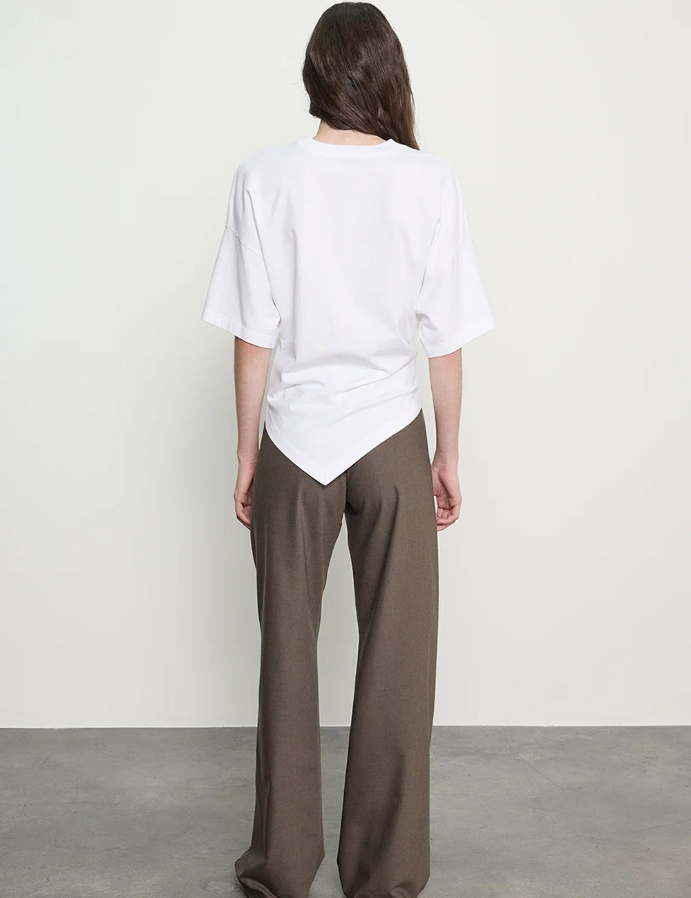 Enza Costa Supima Structured Jersey Asymmetrical Tee