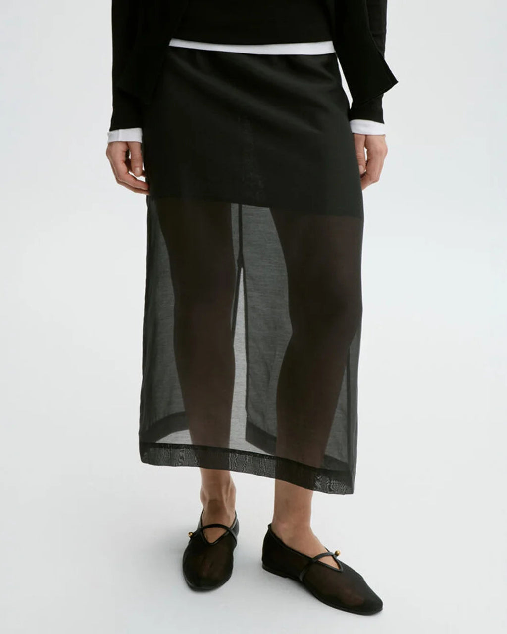 By Malene Birger Esta Soft Organza Skirt - Black