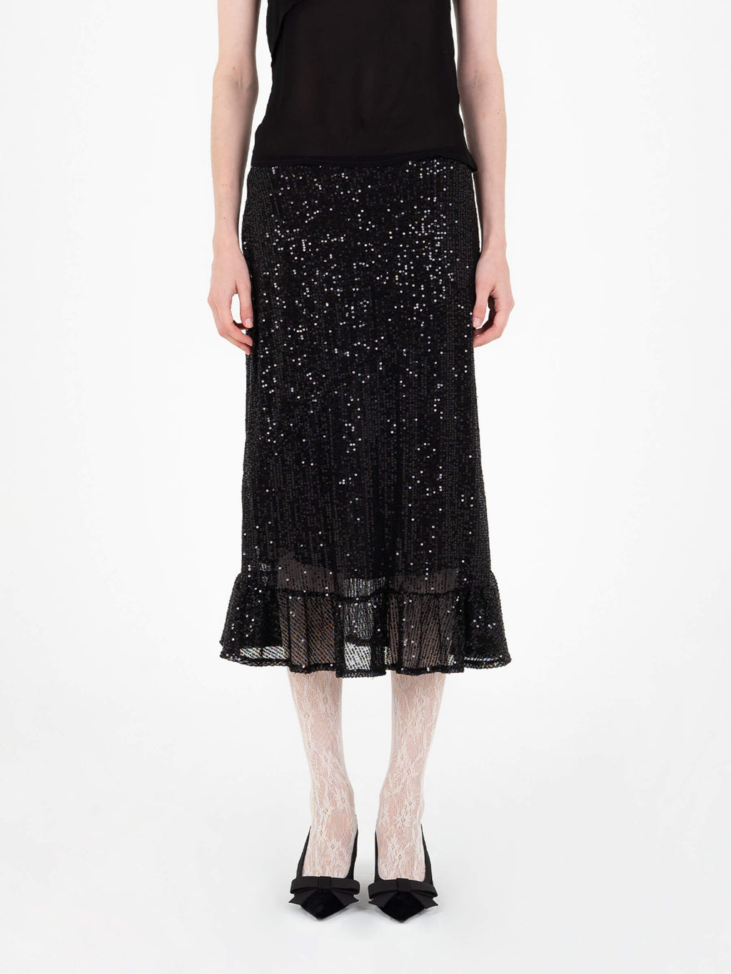 Carmensays Esteem Sequin Midi Skirt