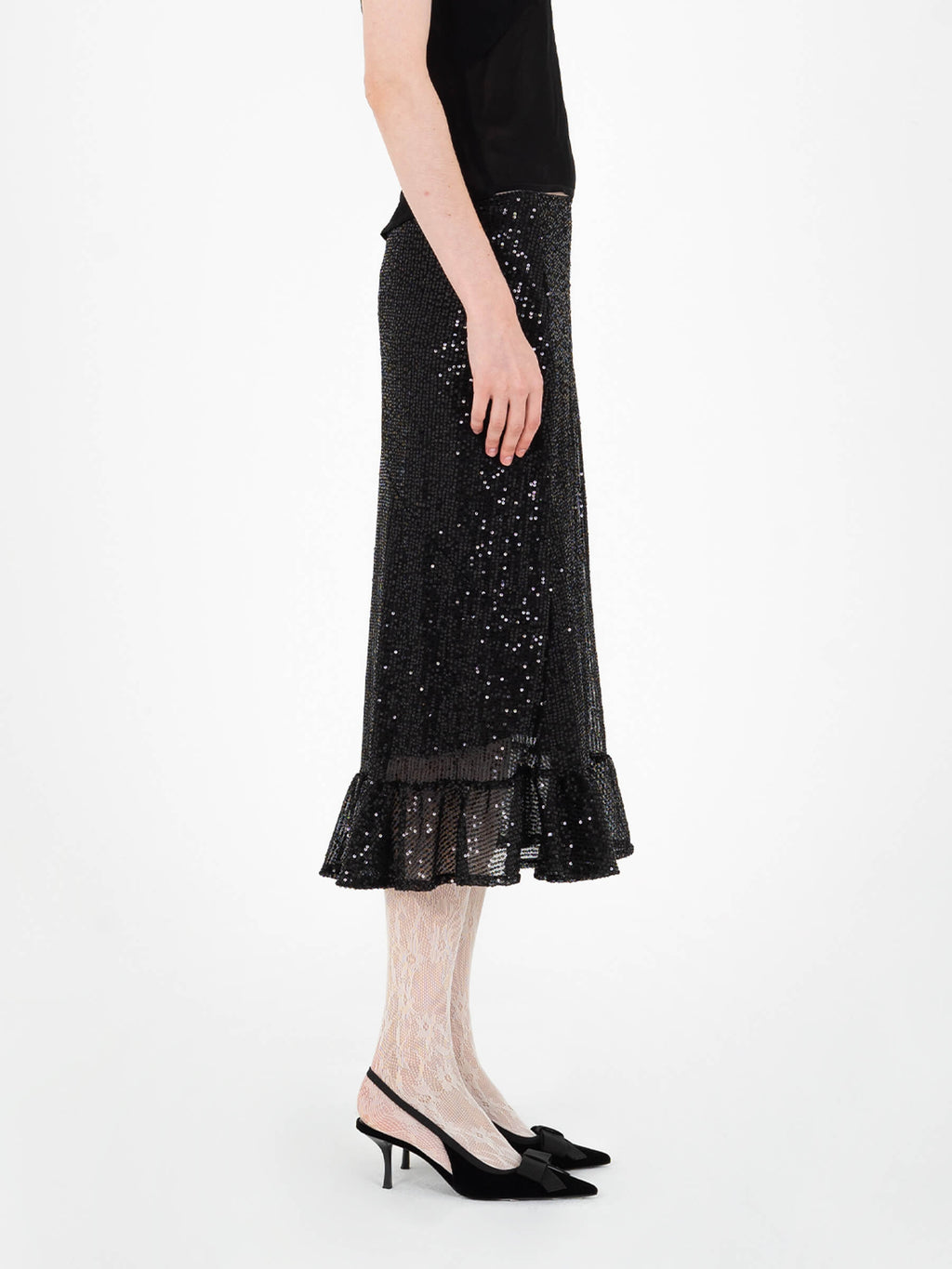 Carmensays Esteem Sequin Midi Skirt